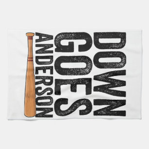 Paño De Cocina DOWN GOES ANDERSON FUNNY BASEBALL regalo ANDERSON