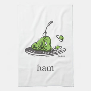 Paño De Cocina Dr. Seuss   Huevos verdes con jamón