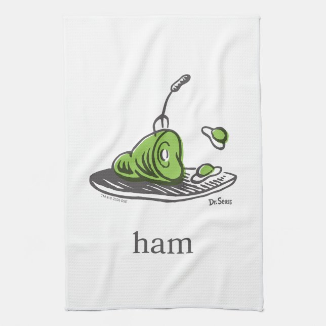Paño De Cocina Dr. Seuss | Huevos verdes con jamón (Vertical)