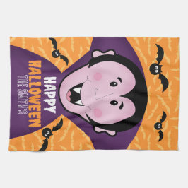 Paño De Cocina Drácula de vampiro golpea a los niños cuelgan feli