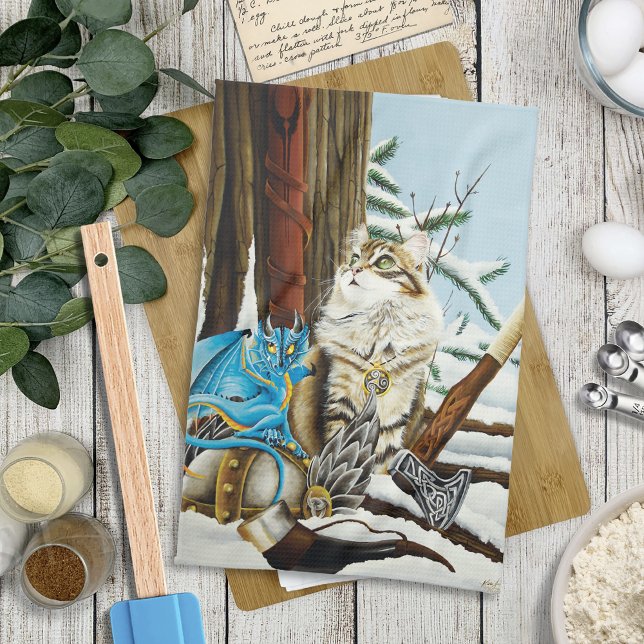 Paño De Cocina Dragón azul Viking Cat (Subido por el creador)