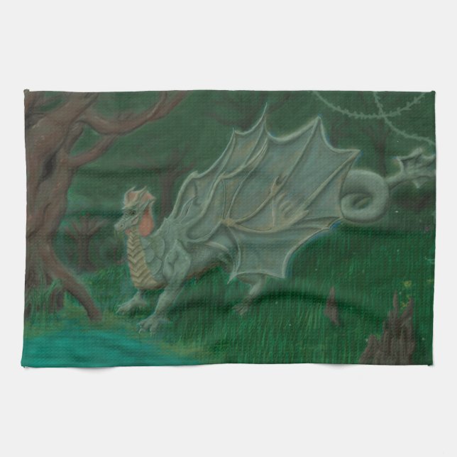 Paño De Cocina Dragón de pantano (Horizontal)