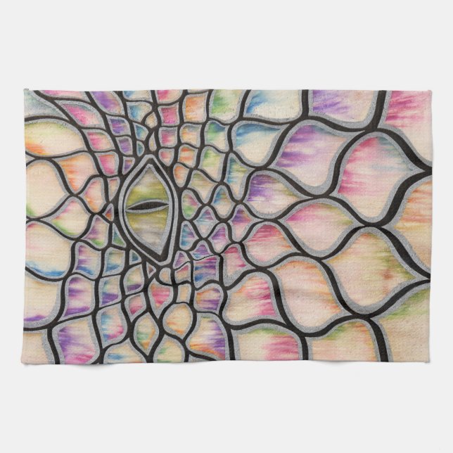 Paño De Cocina Dragón del arco iris (Horizontal)