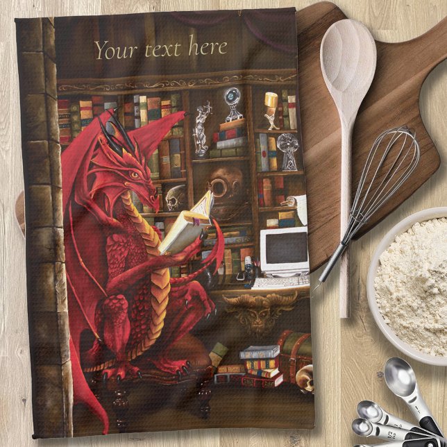 Paño De Cocina Dragon Podcast Library (Subido por el creador)