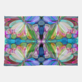 Paño De Cocina Dragonfly Wildflower Garden Abstract Floral