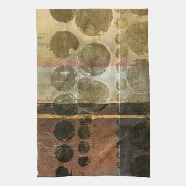 Paño De Cocina Dropletas verdes circulares (Vertical)