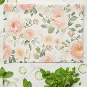 Paño De Cocina Ducha Nupcial Flores de Melocotón Hermoso