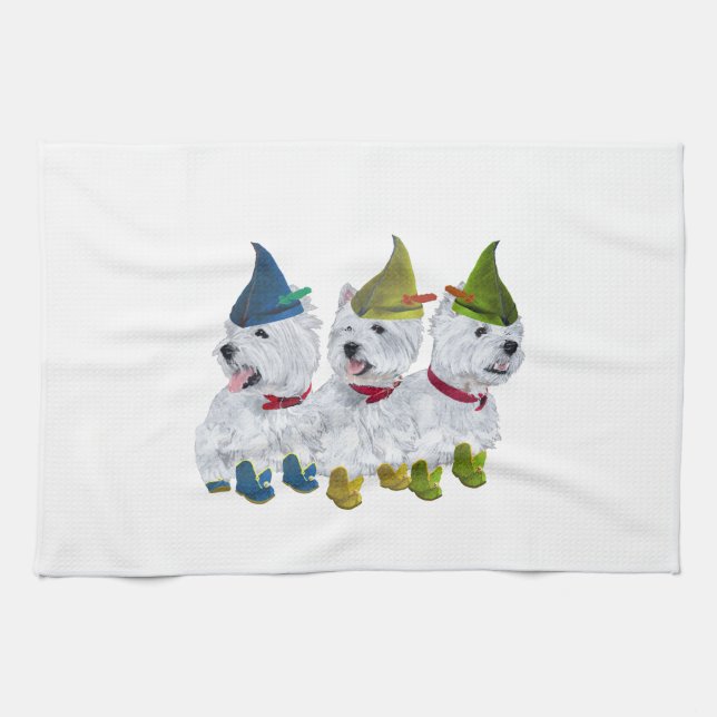 Paño De Cocina Duendes de Navidad (Horizontal)
