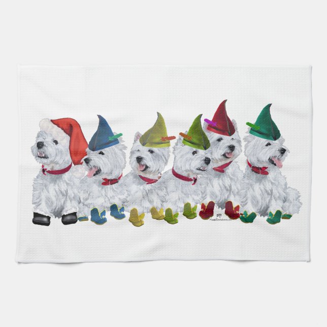 Paño De Cocina Duendes de Navidad (Horizontal)