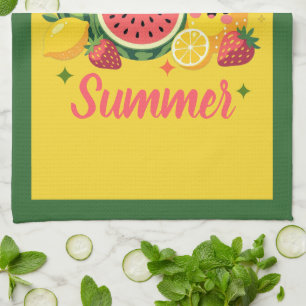 Paño De Cocina Dulce como sandía de fresa de piña de verano