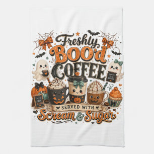 Paño De Cocina Dulce Fantasma Espeluznante Amante Del Café Hallow
