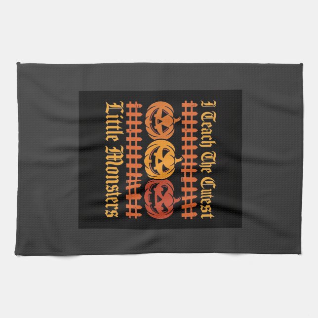 Paño De Cocina Dulce o Truco de Halloween Pequeños Monstruos Cala (Horizontal)