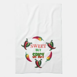 Paño De Cocina Dulce pero picante, pimientos calientes