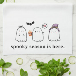 Paño De Cocina Dulces Fantasmas de Halloween Temporada Espeluznan
