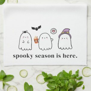 Paño De Cocina Dulces Fantasmas de Halloween Temporada Espeluznan
