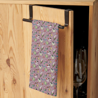 Paño De Cocina Dulces Retro - Rosa
