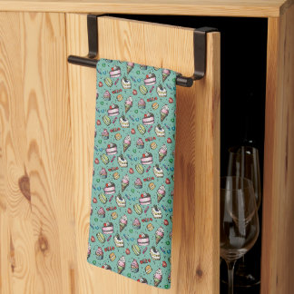 Paño De Cocina Dulces Retro - Turquesa