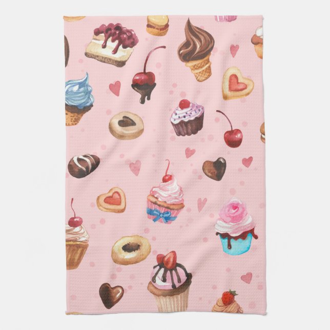 Paño De Cocina Dulces Veraniegos Caprichosos (Vertical)