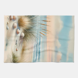 Paño De Cocina Dunas Costeras Pastel al Acuarela