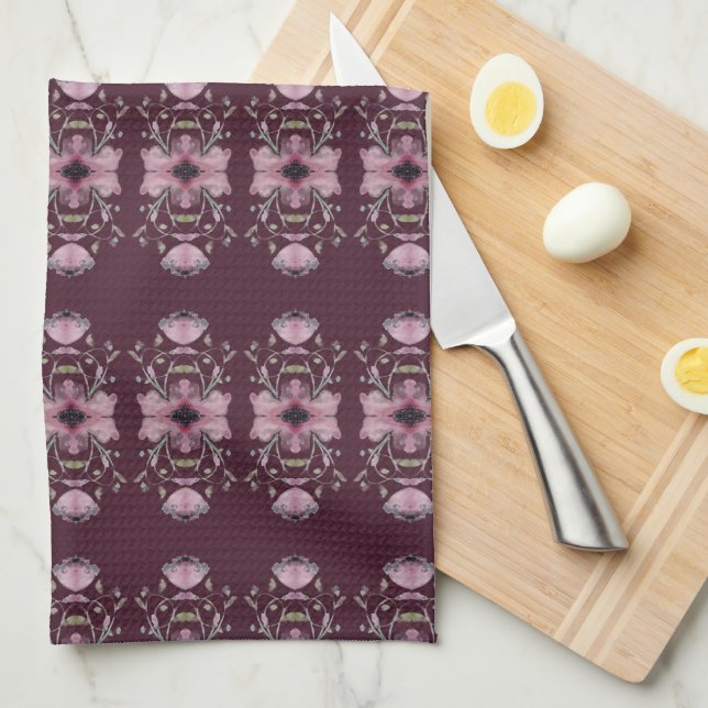 Paño De Cocina Dusty rosa floral (Doblado Cuarto)