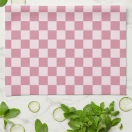Paño De Cocina Dusty rose checkerboard pattern