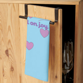 Paño De Cocina dwell on joy hearts and paw prints Kitchen towel