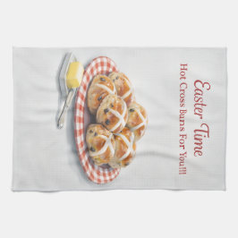 Paño De Cocina Easter Tea Towel | Hot Cross Buns Kitchen Gift