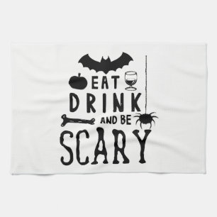 Paño De Cocina eat drink and be scary halloween