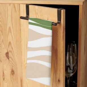 Paño De Cocina Ebb y Flow - Blanco, arena y verde pálido