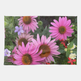 Paño De Cocina Echinacea coneflowers tea towel