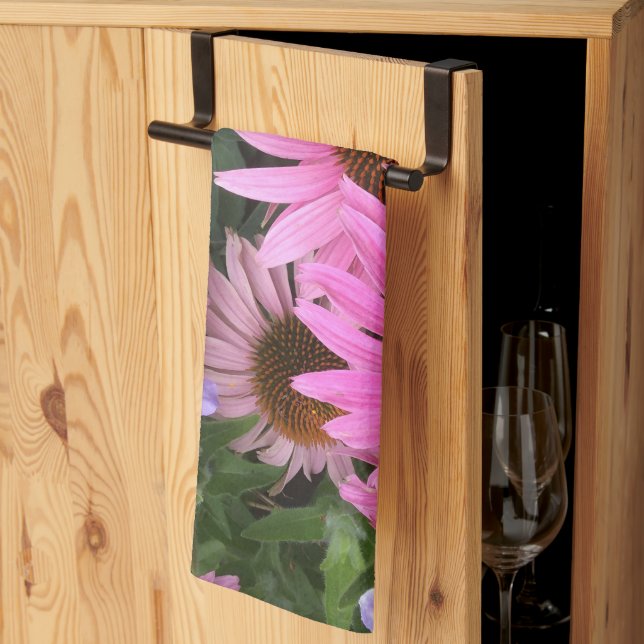 Paño De Cocina Echinacea coneflowers tea towel (Pliegue de tercios)
