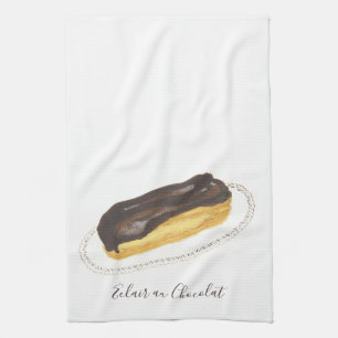 Paño De Cocina Éclair au Chocolat acuarela