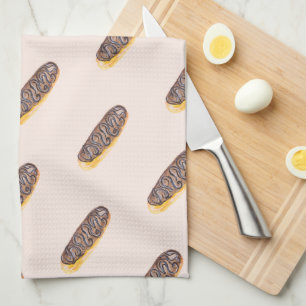 Paño De Cocina Eclairs de Acuarela Donas Diversión Caprichosa Ros