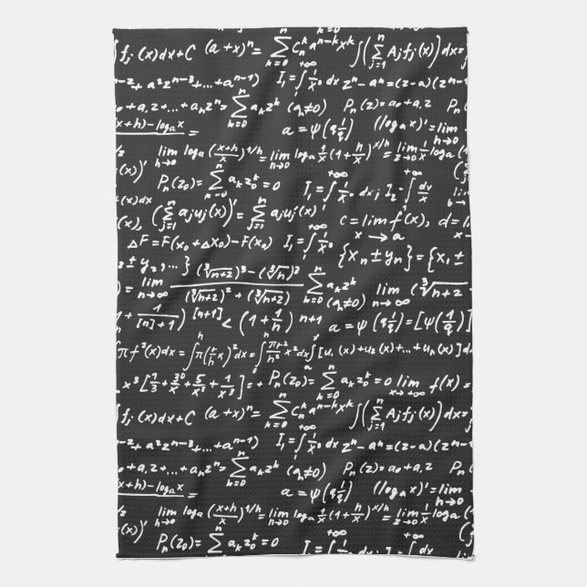 Paño De Cocina Ecuaciones de la matemáticas de la pizarra (Vertical)