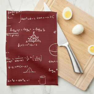 Paño De Cocina Ecuaciones de Maroon Math Formulas