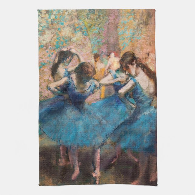 Paño De Cocina Edgar Degas - Bailarinas de azul (Vertical)