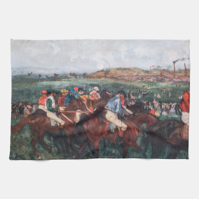 Paño De Cocina Edgar Degas - Carrera de caballeros (Horizontal)