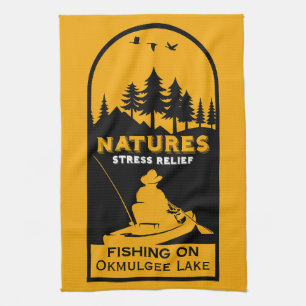 Paño De Cocina Edición de la pesca de kayak estadounidense