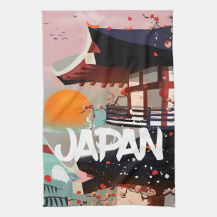 Paño De Cocina Edificio de Japón colocando poster solar