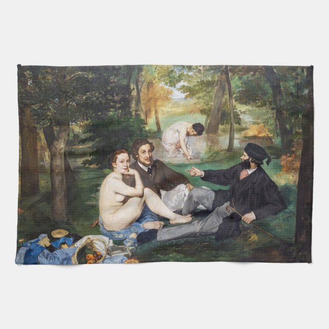 Paño De Cocina Edouard Manet - Almuerzo en la hierba (Horizontal)
