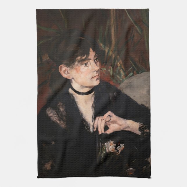 Paño De Cocina Edouard Manet - Berthe Morisot con ventilador 1874 (Vertical)