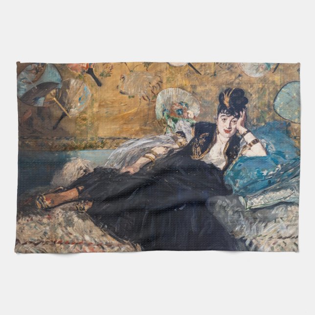 Paño De Cocina Edouard Manet - Dama con Abanicos (Horizontal)