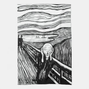 Paño De Cocina Edvard Munch - La litografía de la crema