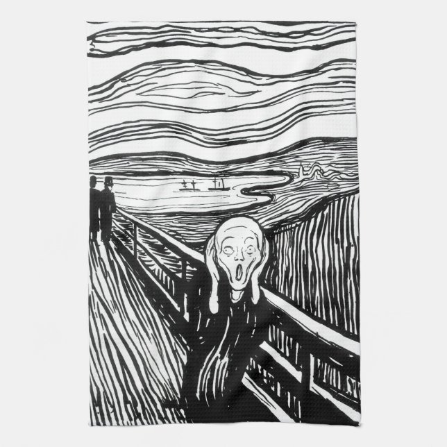 Paño De Cocina Edvard Munch - La litografía de la crema (Vertical)