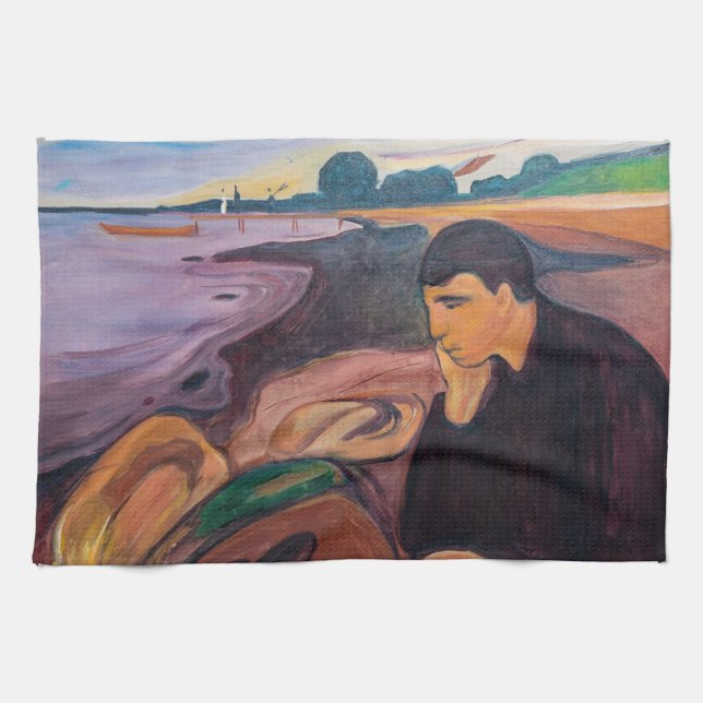Paño De Cocina Edvard Munch - Melancholy 1894 (Horizontal)