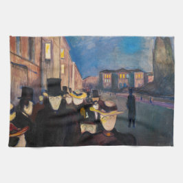 Paño De Cocina Edvard Munch - Por la noche en la calle Karl Johan