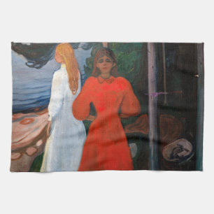 Paño De Cocina Edvard Munch - Rojo y Blanco