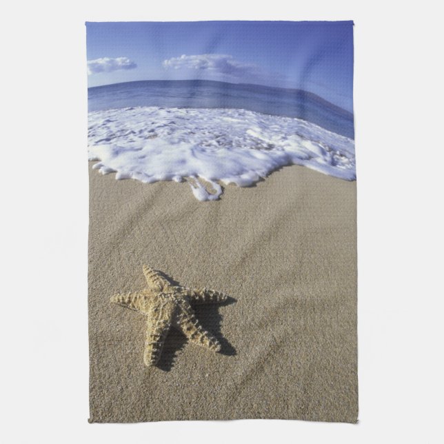 Paño De Cocina EE.UU., Hawaii, Maui, Makena Beach, Starfish y (Vertical)