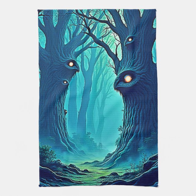 Paño De Cocina Eerie Woodland Eyes (Vertical)