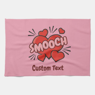 Paño De Cocina Efecto de sonido de historieta de besación